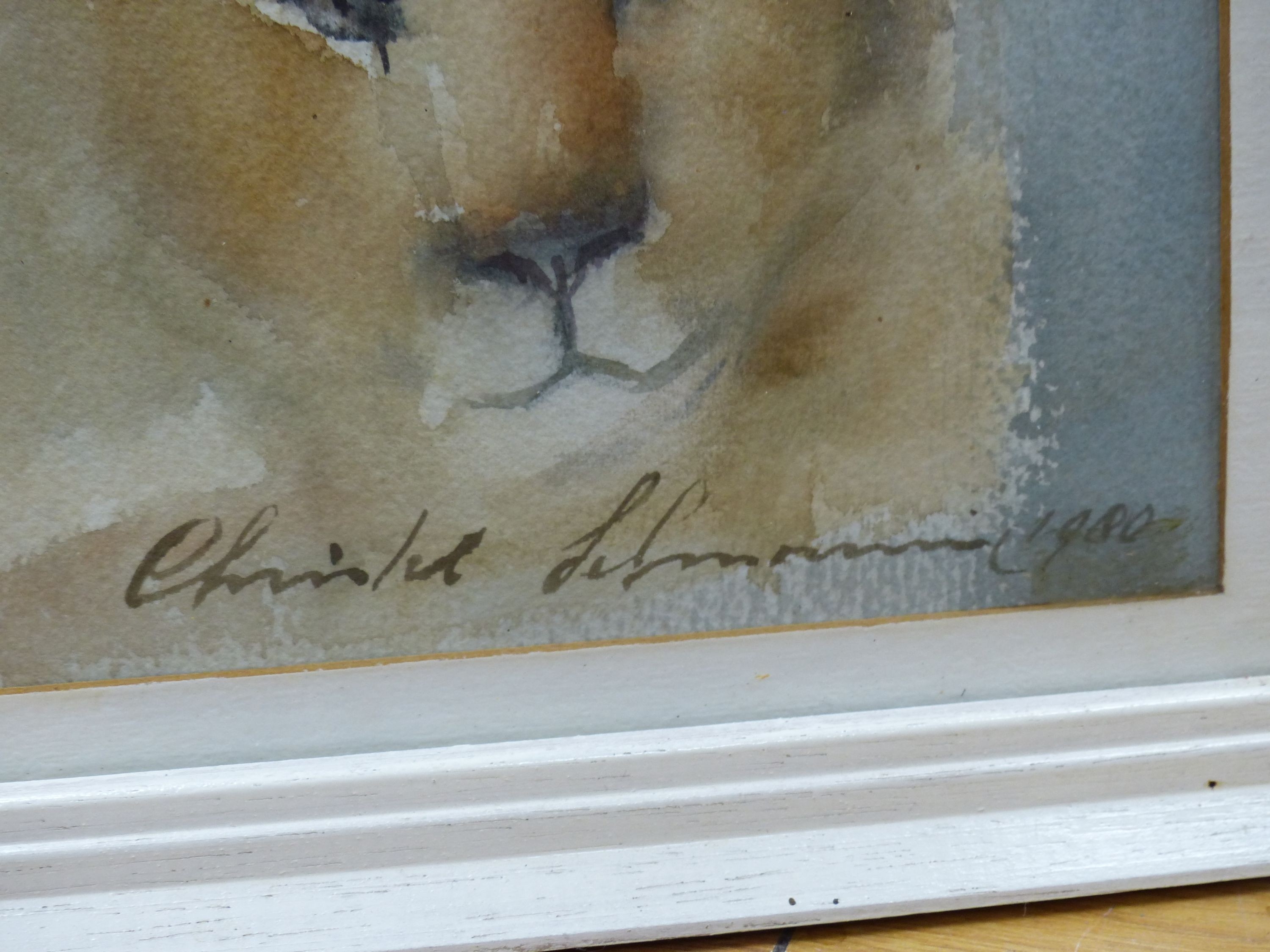 Artwork by Crislett Lehmann, Study of lions, Made of watercolour