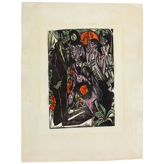 Der Verkauf des Schattens by Ernst Ludwig Kirchner, 1915