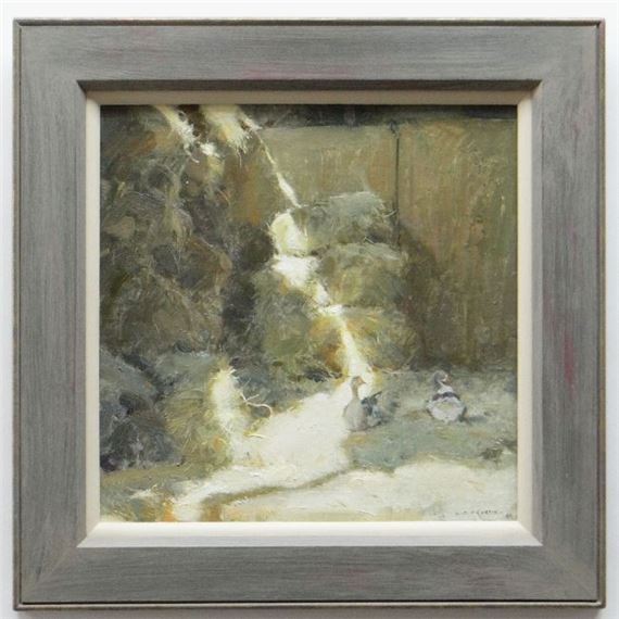 Hay Barn with Geese by David Curtis, 05