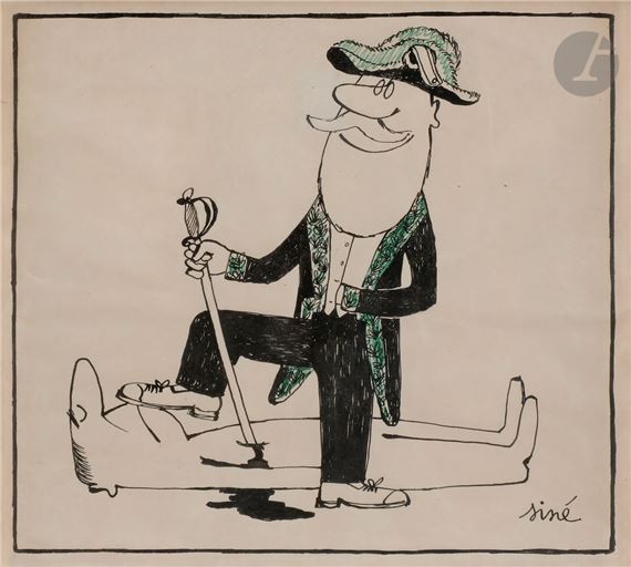 The Man Killed by the Academician by Siné