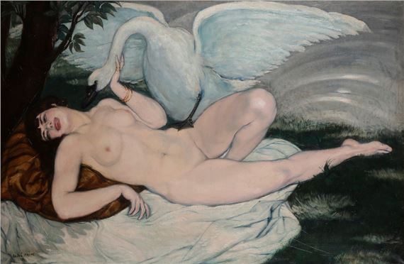 Leda and the swan by André Maire
