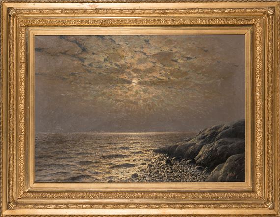 Shore in moonlight by Eugen Taube