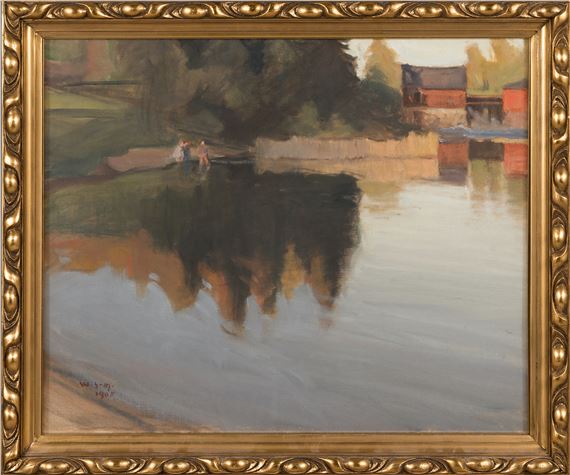 Åminne rapids by Vilho Sjöström, dated 1908