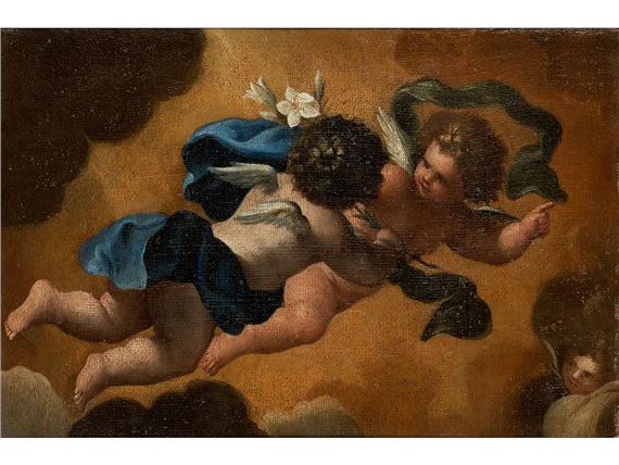 Italian School, 17th Century | FLYING PUTTI | MutualArt
