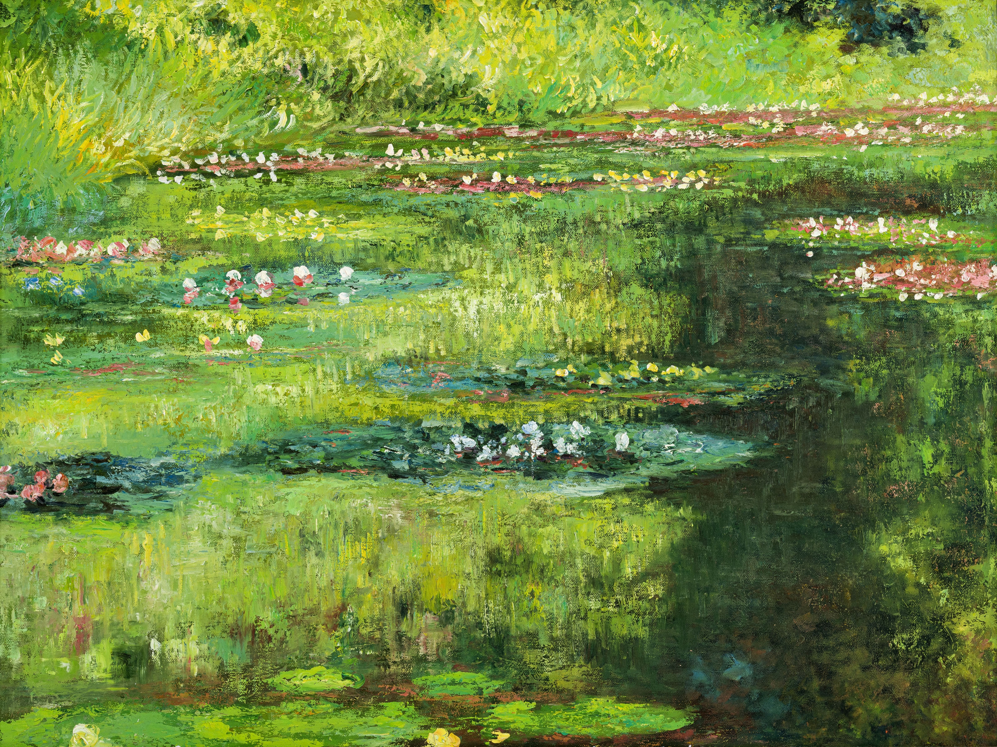 Nymphéas et Le Bassin aux Nymphéas, Harmonie en vert by Claude Monet, 1899
