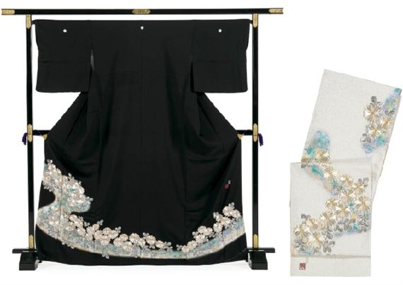 Kuro-tomesode (kimono) / Fukuro-obi