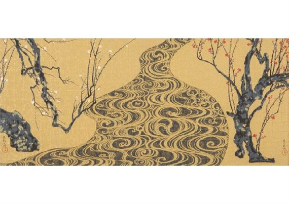 OGATA Korin styled fabric frame - Tokusen Fujibayashi