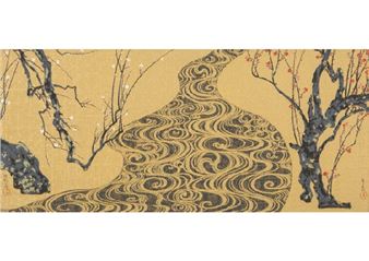 OGATA Korin styled fabric frame - Tokusen Fujibayashi