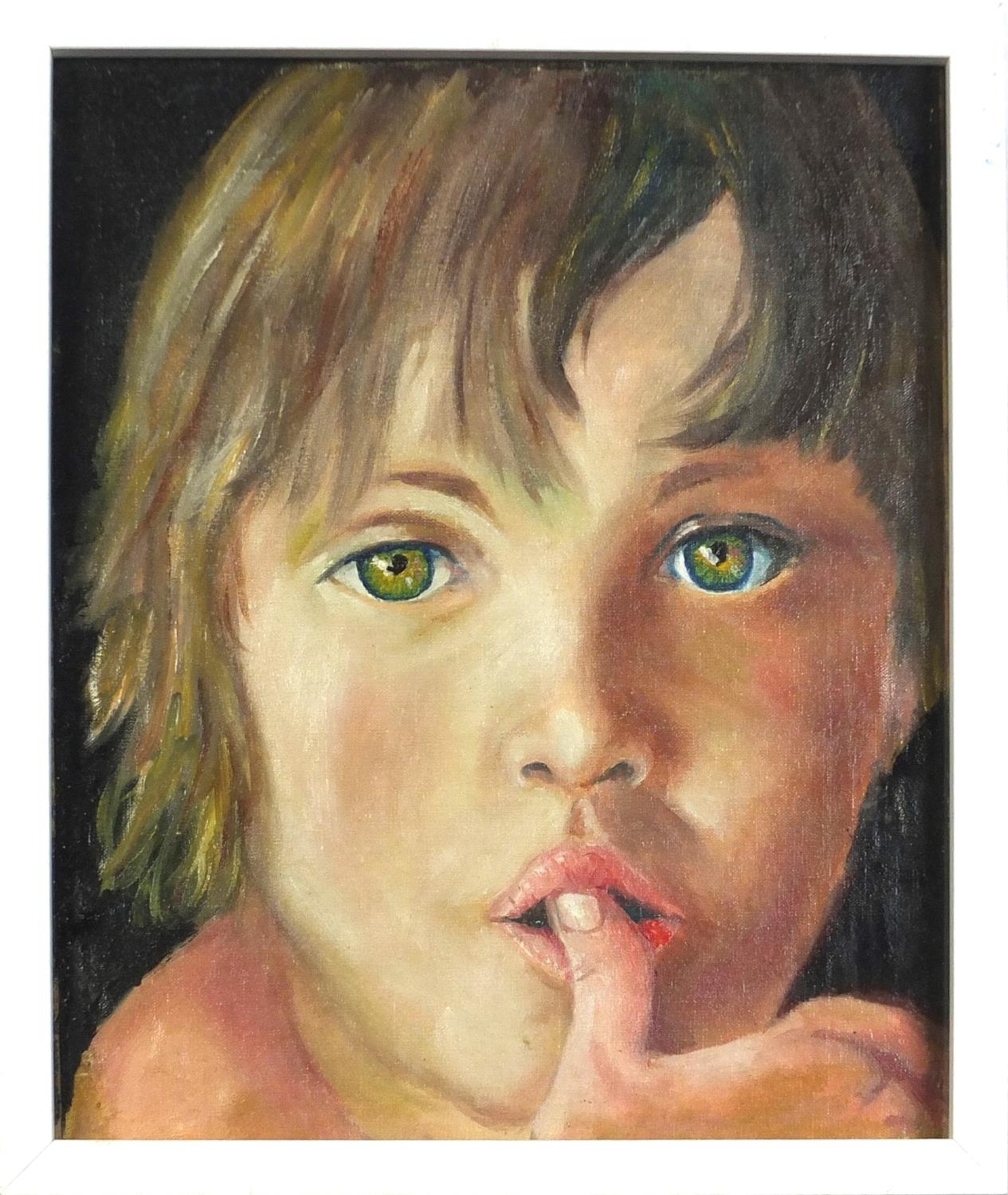 Portrait of a boy by Lucian Freud