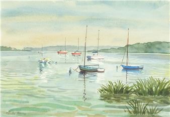 Moored boats - Pamela Hewry