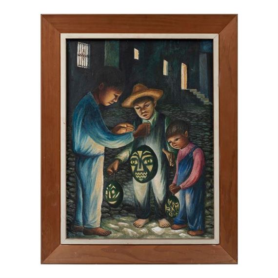 Fanny Rabel | Niños con calabaza | MutualArt