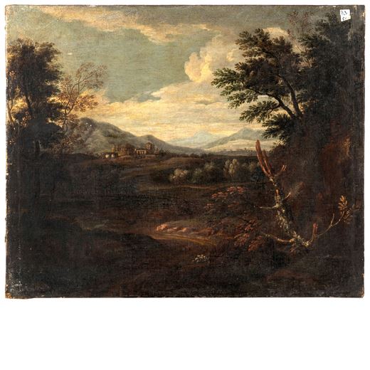 Paesaggio con cittadina sullo sfondo by Crescenzio d'Onofrio