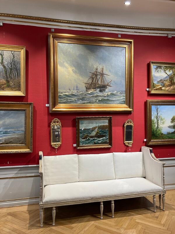 Christian Mølsted | Ankerliggere i Storm paa Køge Bugt. I Forgrunden ...