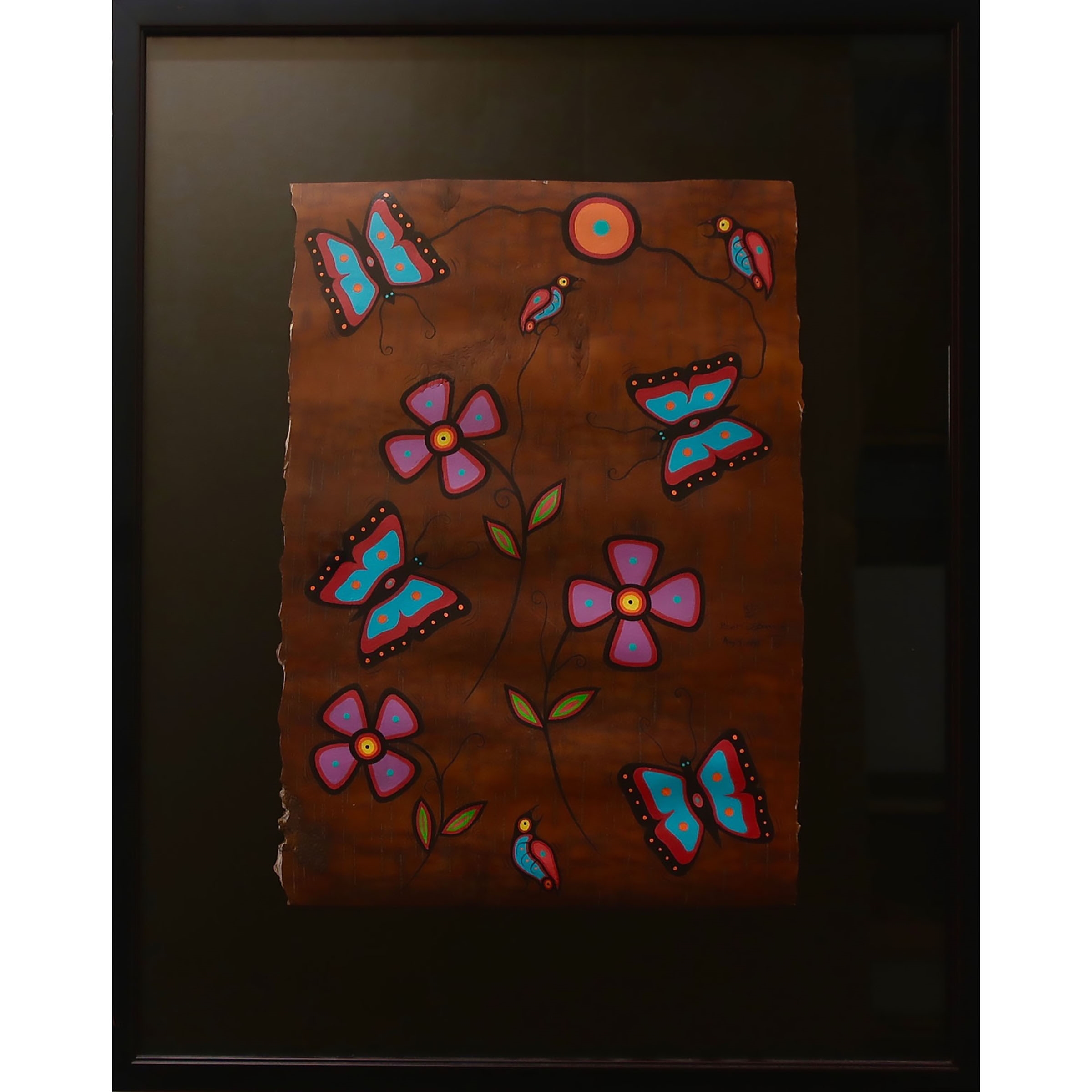 Blake Debassige | UNTITLED (BIRDS, BUTTERFLIES AND FLOWERS) (1999 ...