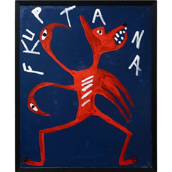 UNTITLED (RED CREATURE) by Floyd Kuptana