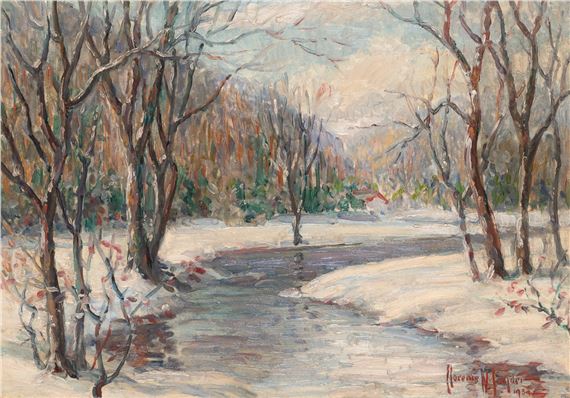 Winter Scene by Clarence W. Snyder, 1934
