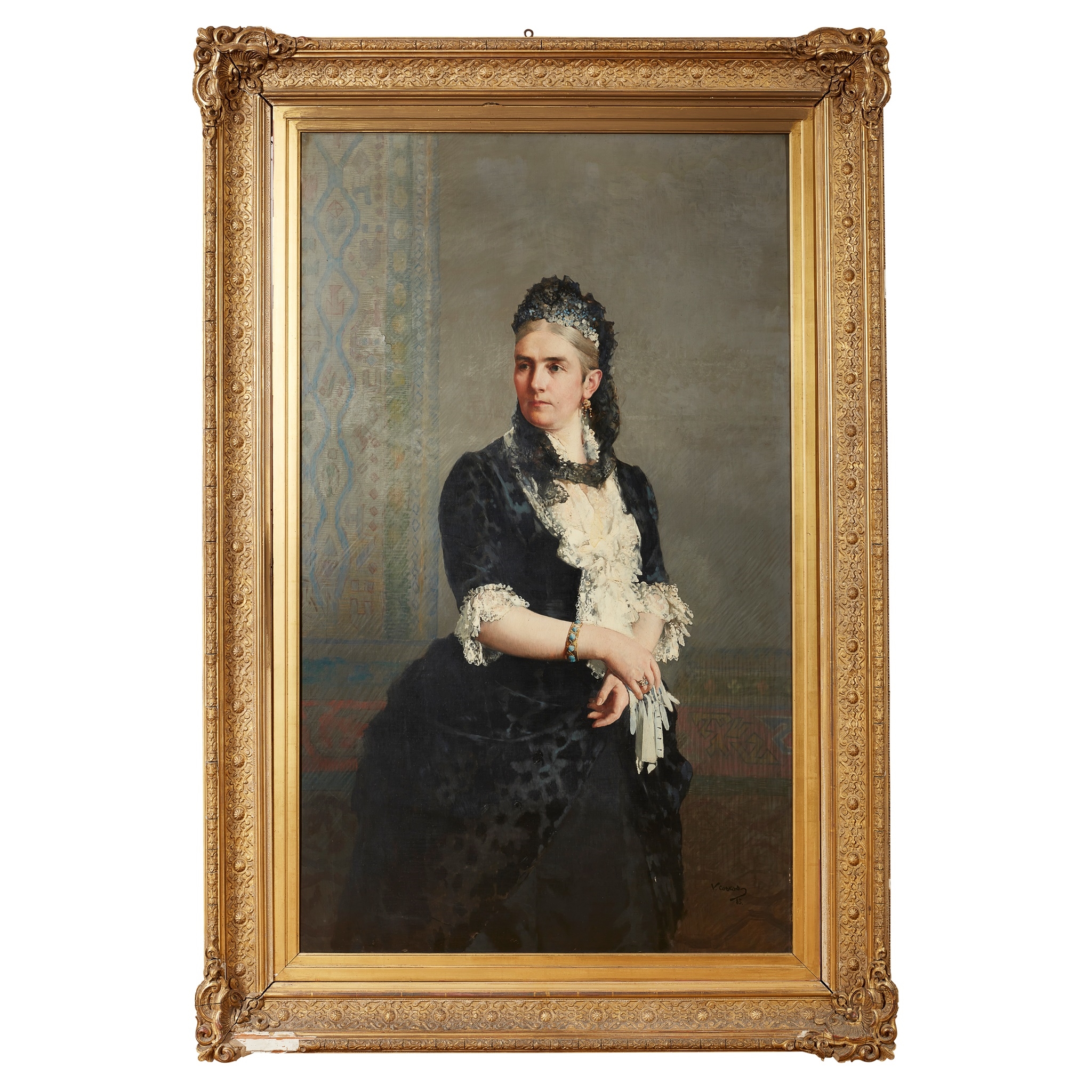 Vittorio Matteo Corcos | THREE QUARTER LENGTH PORTRAIT OF JANE CRUM ...