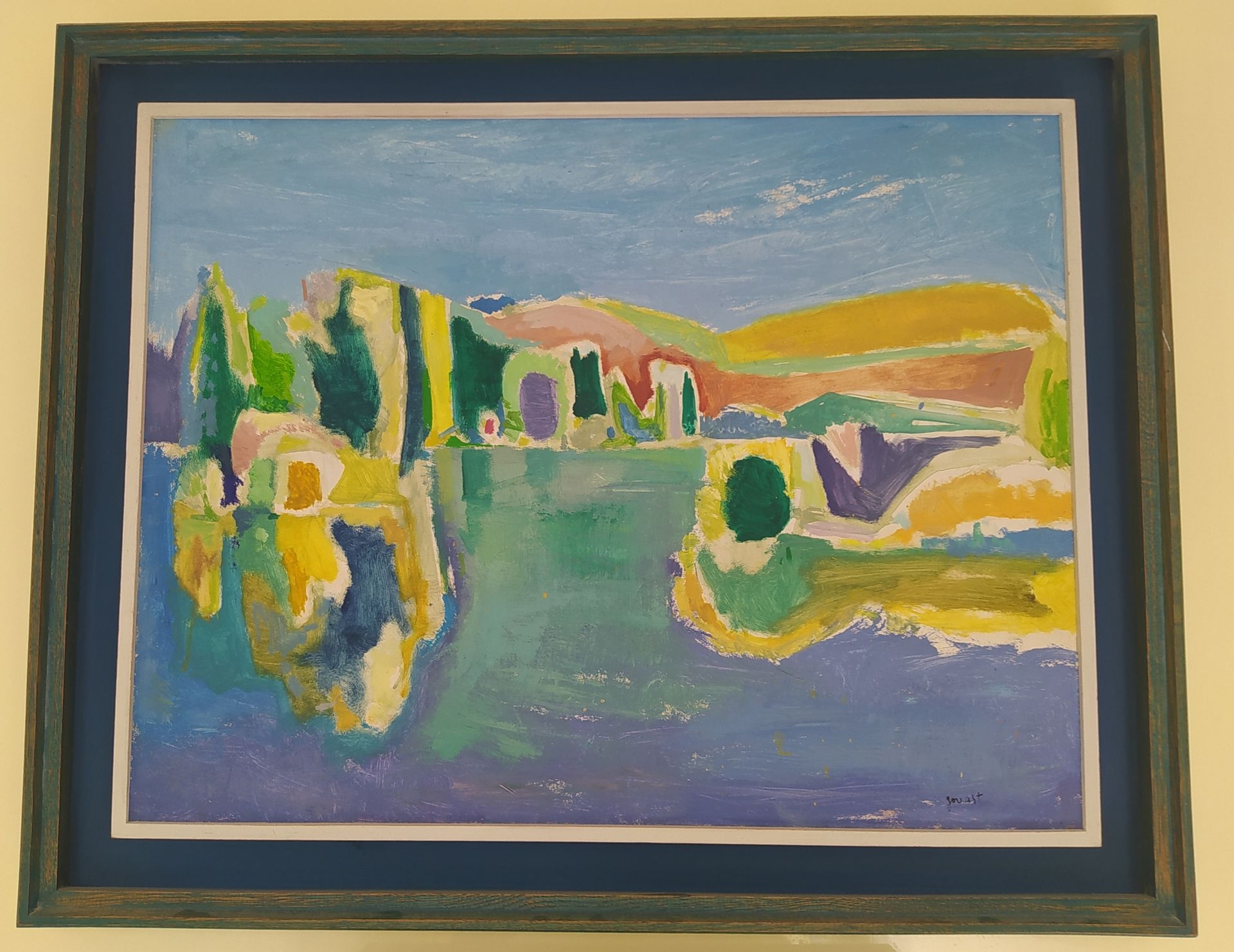 Artwork by René Gouast, Landscape, Made of Oil on panel