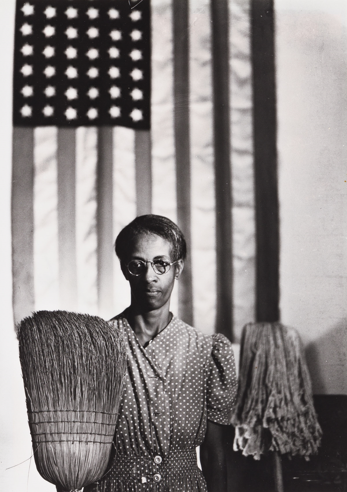Artwork by Gordon Parks, American Gothic, Washington, D.C., Made of Silver print