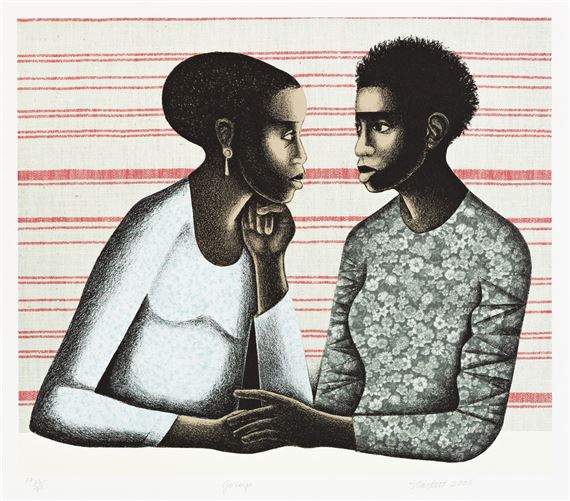 Gossip. by Elizabeth Catlett, 2005