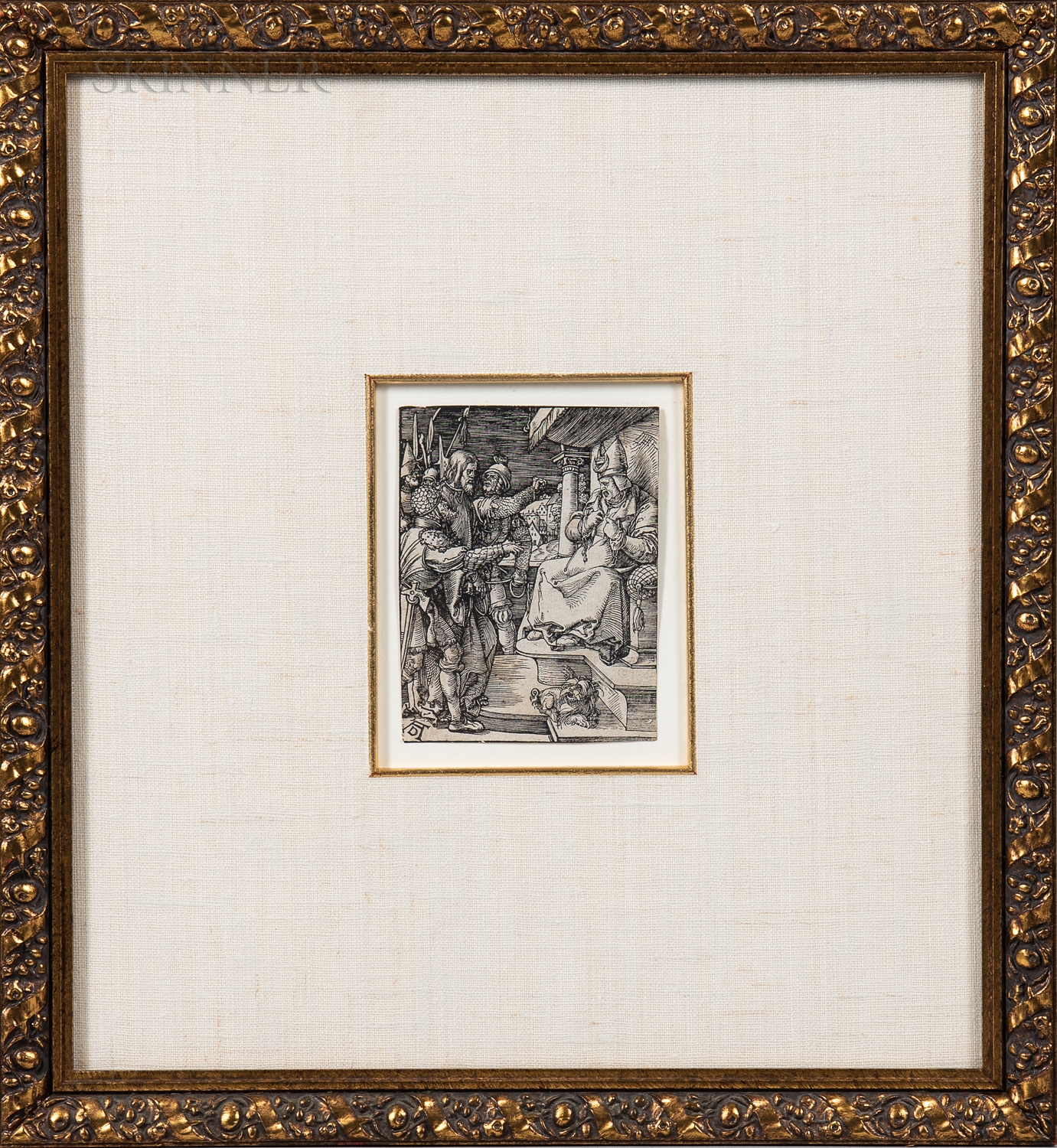 Artwork by Albrecht Dürer, Christ Before Caiaphas , from Small Passion, Made of Woodcut on laid paper