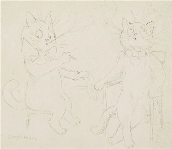Smoking Cats by Louis Wain