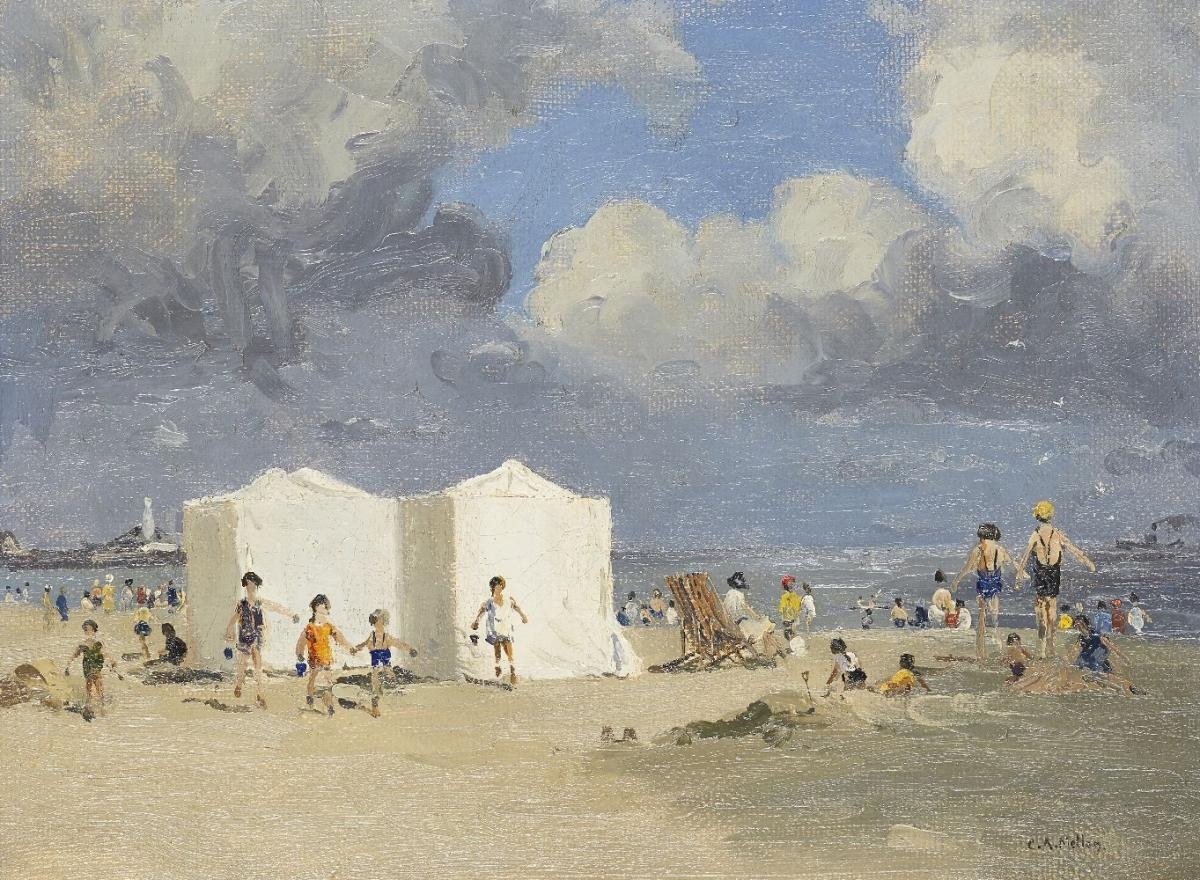 Artwork by Campbell A. Mellon, Gorleston Beach, Made of oil on canvas