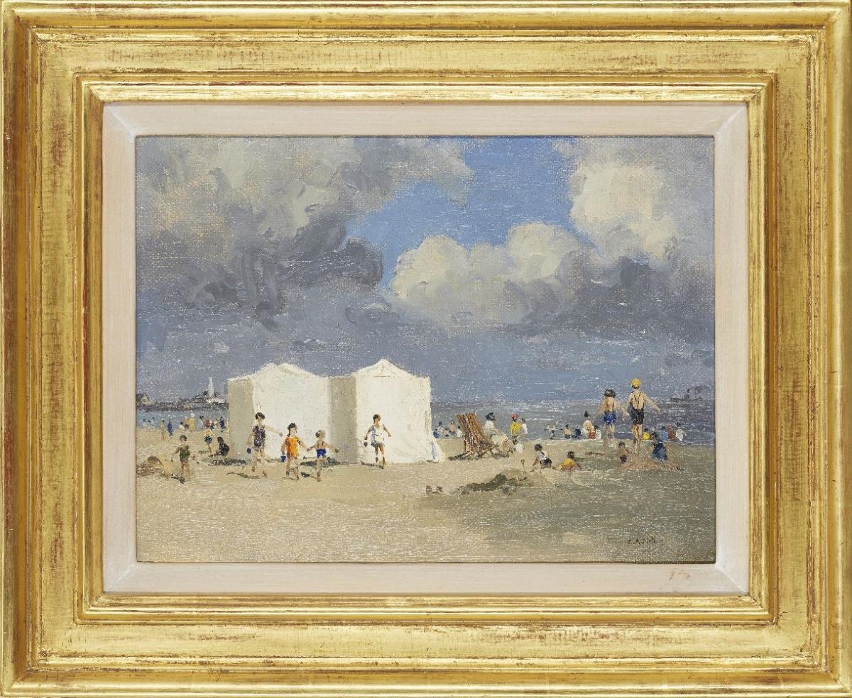 Artwork by Campbell A. Mellon, Gorleston Beach, Made of oil on canvas