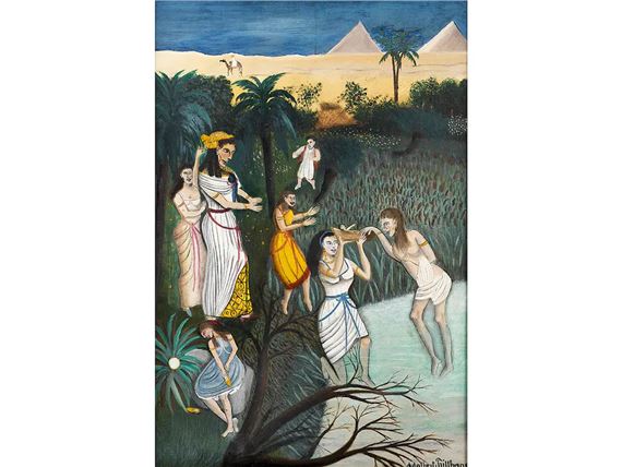 THE DISCOVERY OF MOSES by Adalbert Trillhaase