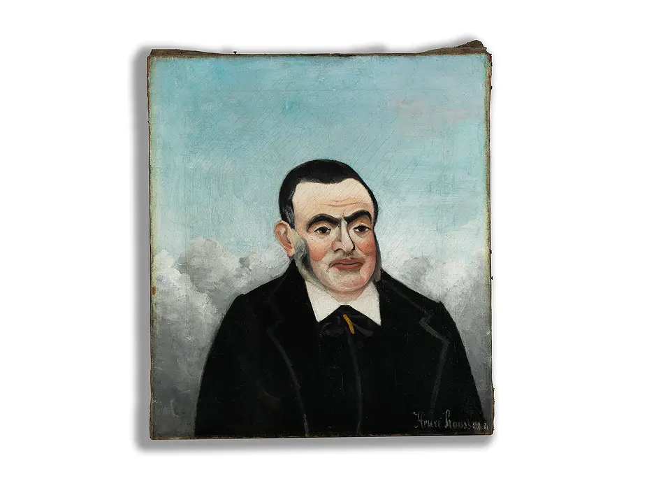 Artwork by Henri Rousseau, PORTRAIT OF A MAN - PORTRAIT OF HOME, Made of Oil on canvas
