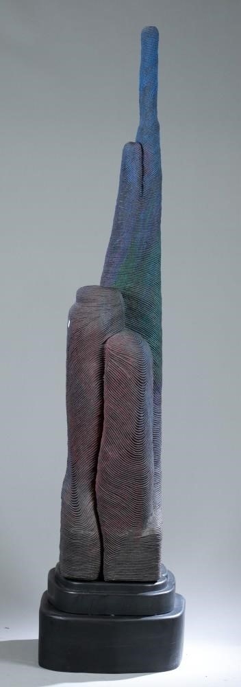 Artwork by Jane Sauer, "Dark Passage", Made of Waxed linen thread and paint