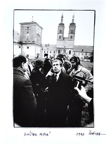 Václav Havel - klášter Teplá (1990)