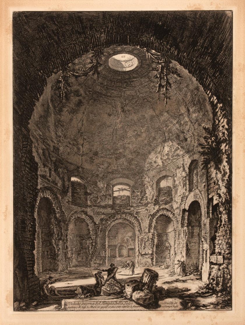 Veduta interna del Tempio della Tosse by Giovanni Battista Piranesi, 1763/64