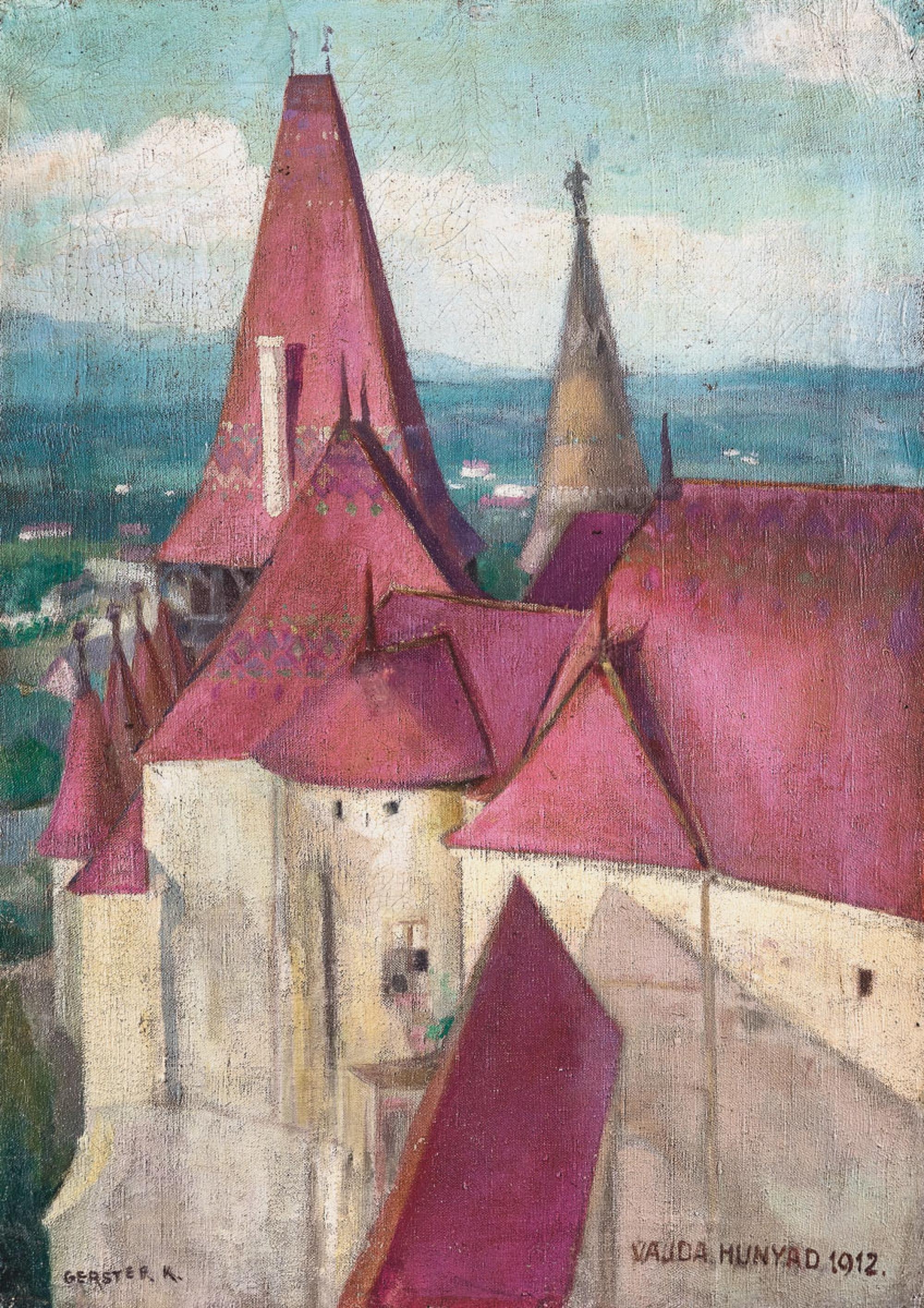 Artwork by Károly Gerster, Vajdahunyad vára, Made of oil on canvas