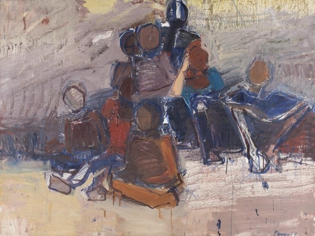 Artwork by Nancy Flanagan, Abstract Figures, Made of Oil on canvas