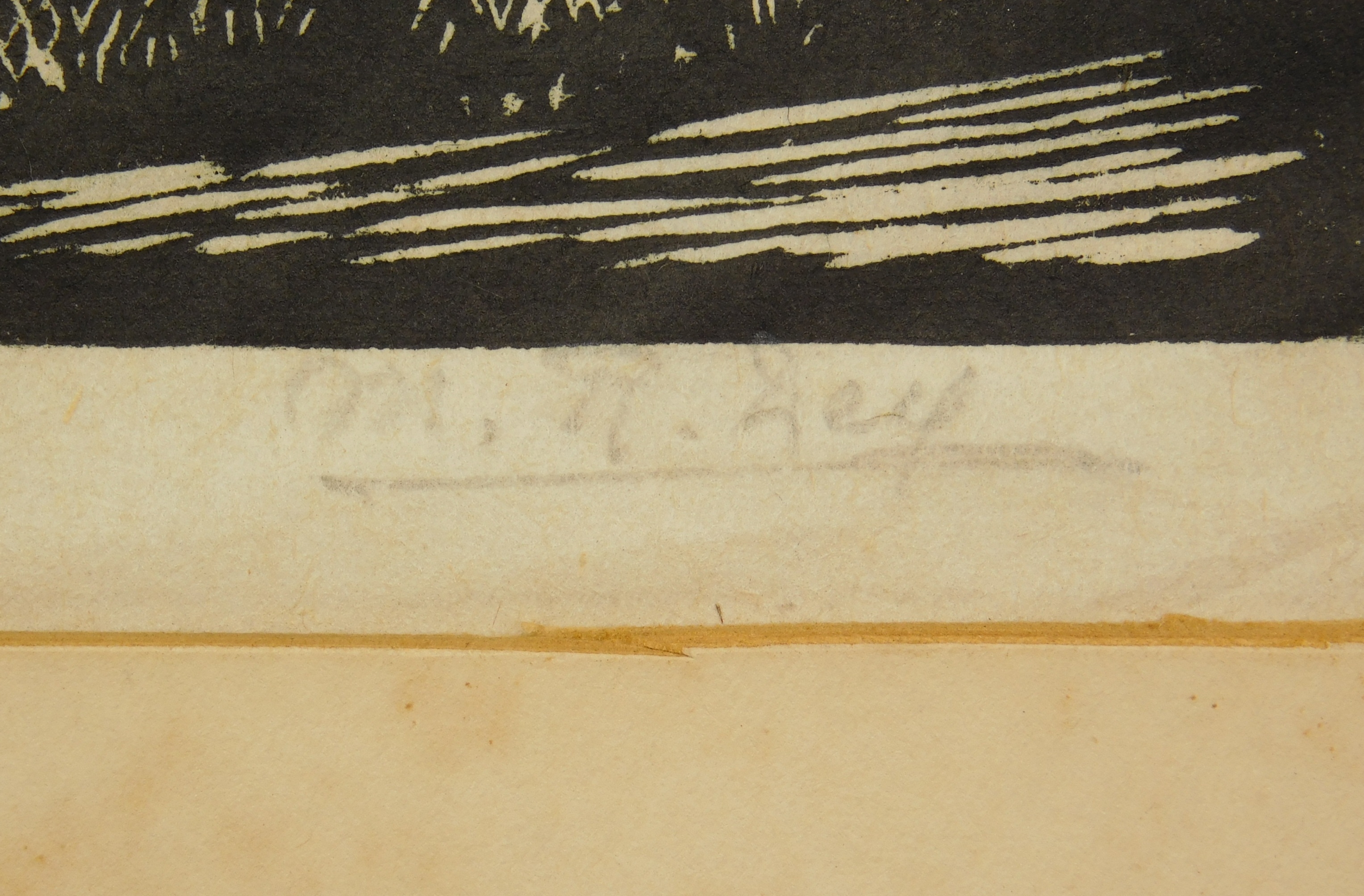 Artwork by Maurice Dey, The Erie Trestle, Made of woodcut