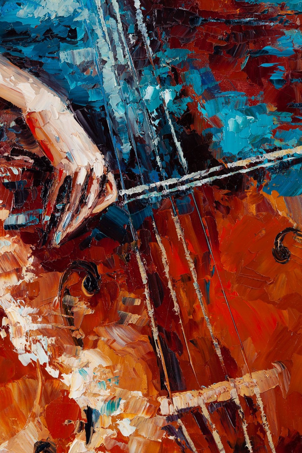 Artwork by Krystyna Róż-Pasek, Ocean of sounds, Made of oil/canvas