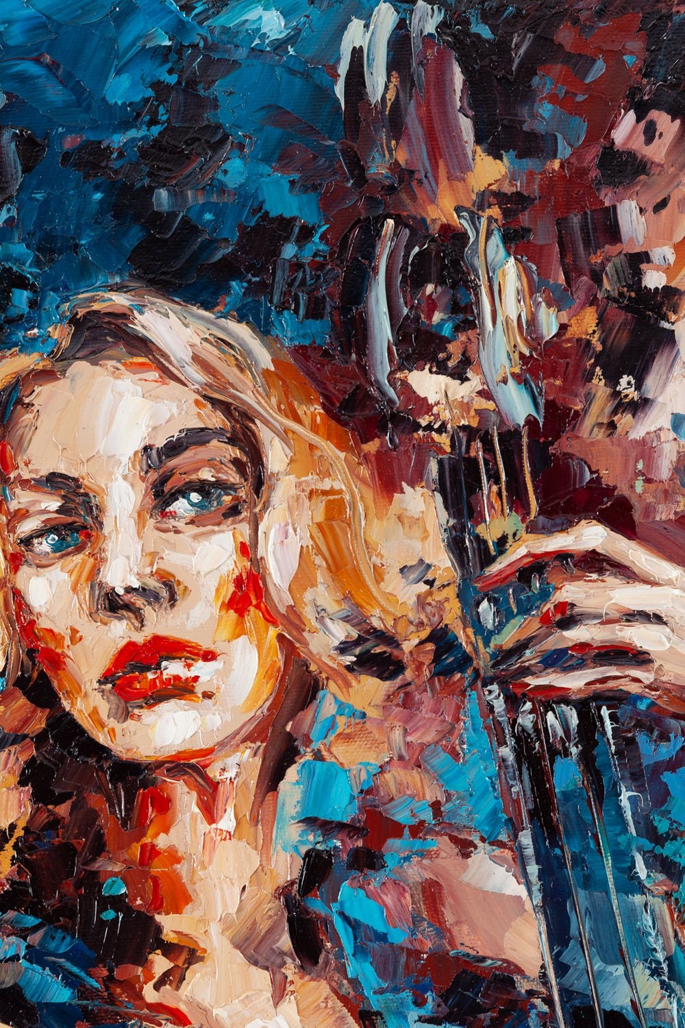 Artwork by Krystyna Róż-Pasek, Ocean of sounds, Made of oil/canvas