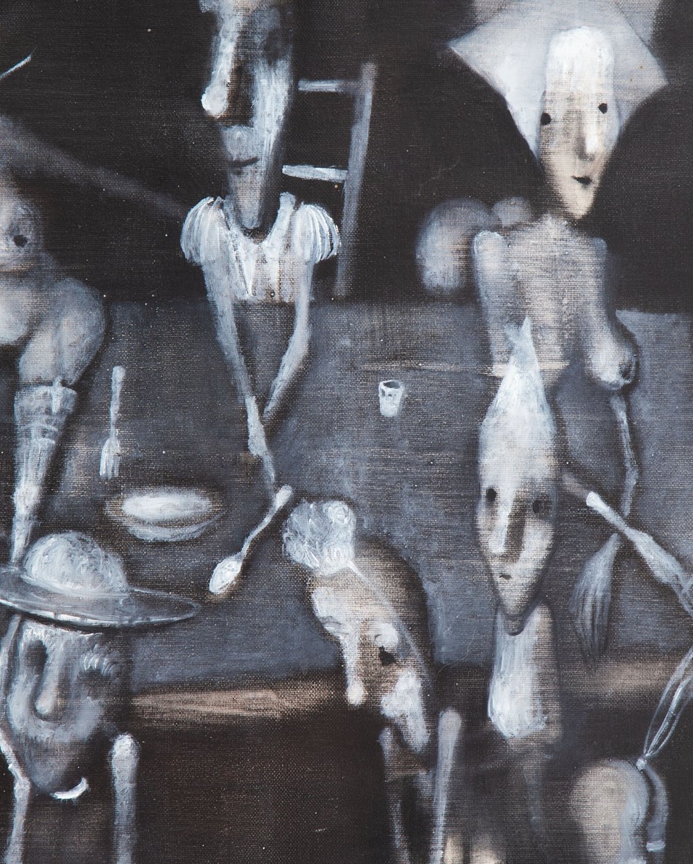 Artwork by Michał Herman, Near the table, Made of oil/canvas