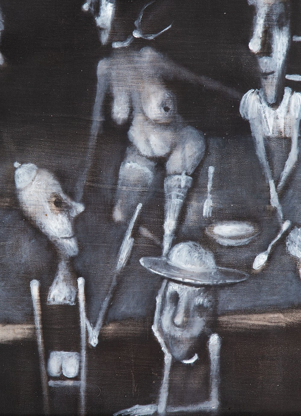 Artwork by Michał Herman, Near the table, Made of oil/canvas