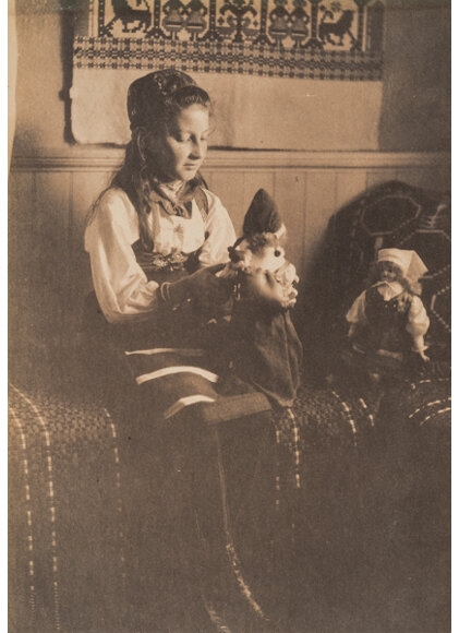Artwork by Frances Stebbins Allen  & Mary Electra Allen, Women at Home (5 works), Made of Platinum prints