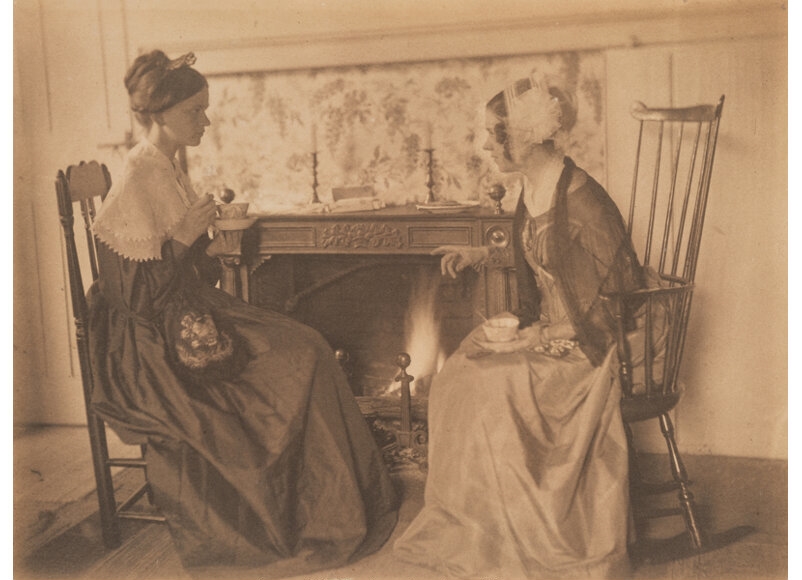 Artwork by Frances Stebbins Allen  & Mary Electra Allen, Women at Home (5 works), Made of Platinum prints