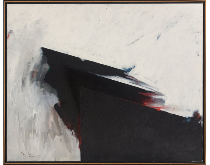 Artwork by Pérez Celis, Un tiempo remoto (Greens Forms), Made of Oil on canvas