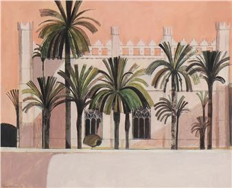 Palms trees before a building - Peter Gauld