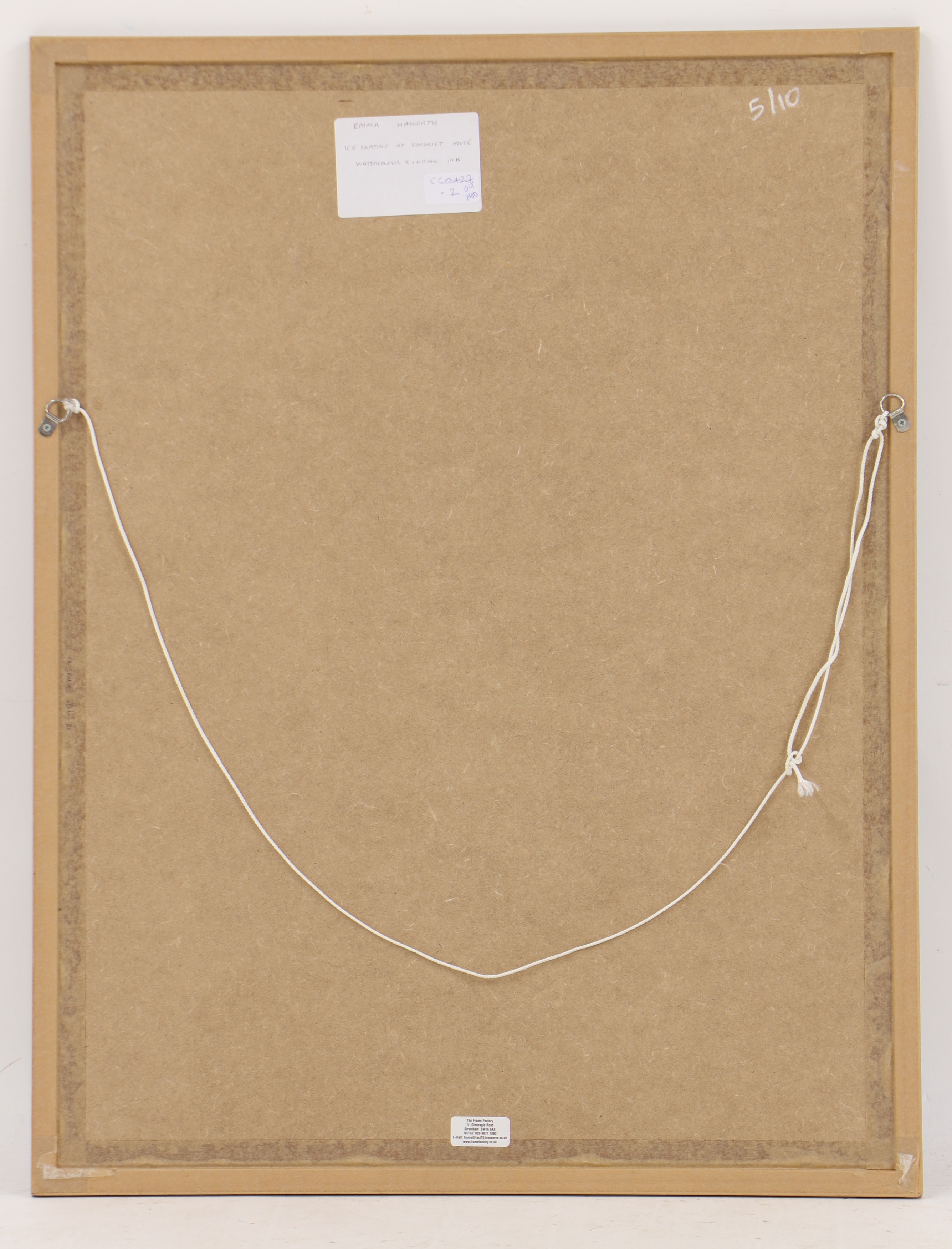 Artwork by Emma Haworth, Ice Skating at Somerset House, Made of watercolour and Indian ink