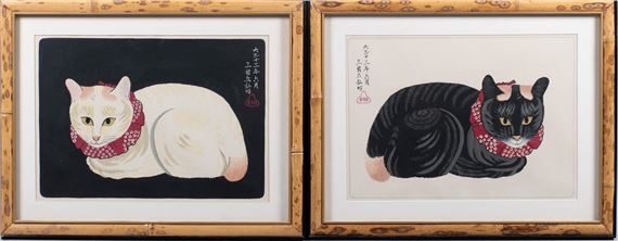 WHITE CAT and BLACK CAT by Takahashi Shōtei