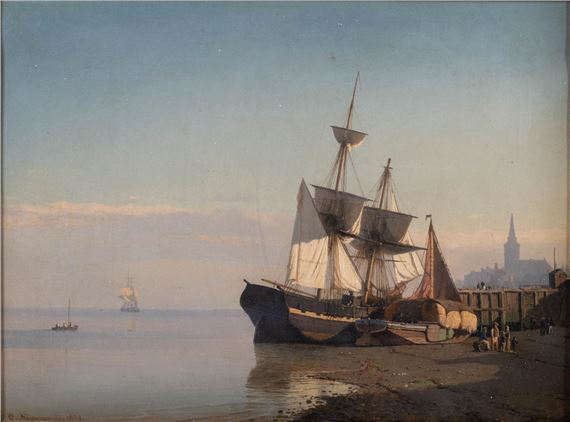 Carl Neumann | THE THAMES NEAR GREENWICH (1858) | MutualArt