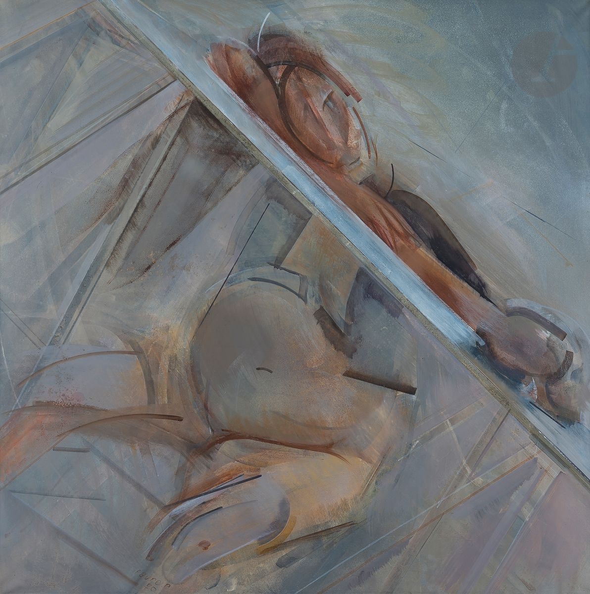 Artwork by Pierre Faure, Femme accoudée, Made of Oil
on canvas