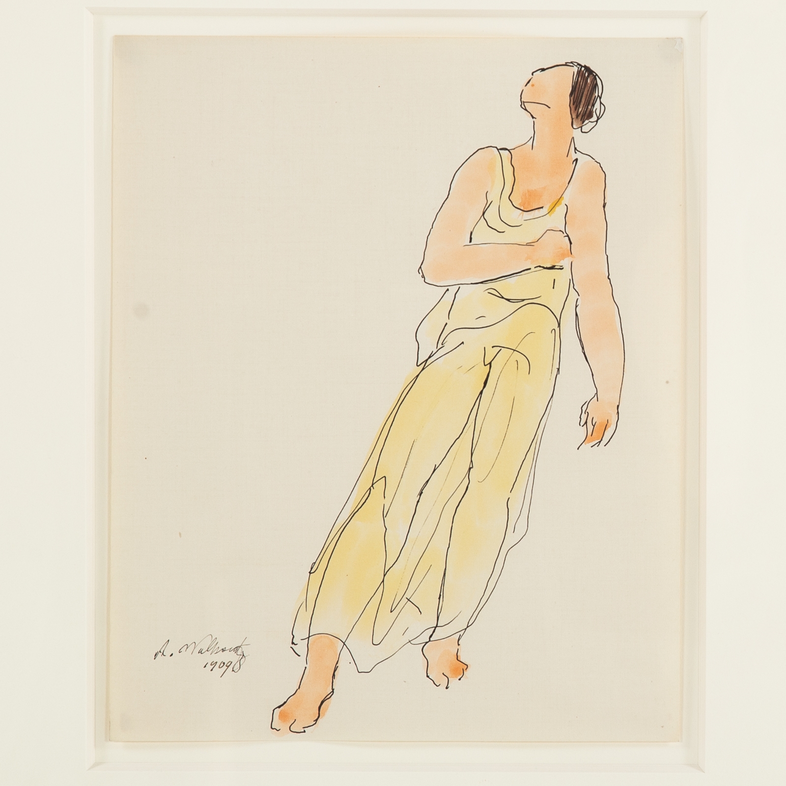 Abraham Walkowitz | Isadora Duncan Dancing (1909) | MutualArt