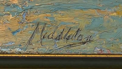 Artwork by James Charles Middleton, River Landscape, Made of oil on canvas